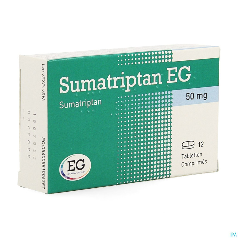 Sumatriptan eg 50mg comp 12