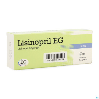 Lisinopril eg comp 56x5mg