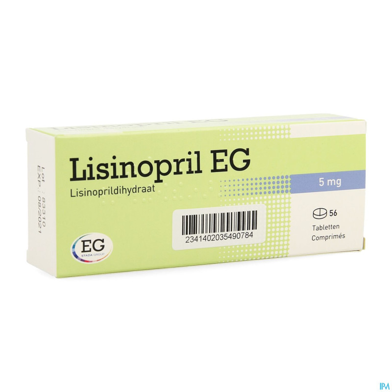 Lisinopril eg comp 56x5mg