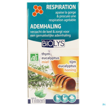 Biolys thym-eucalyptus-miel bio    tea-bags 20