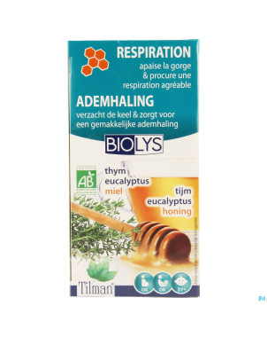 Biolys thym-eucalyptus-miel bio    tea-bags 20