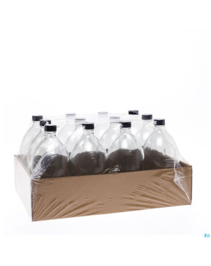 Flacon verre blanc rd+caps obus pp28    1l 12 aca