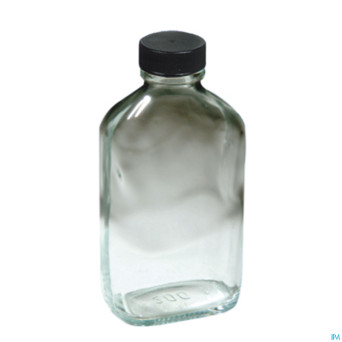 Flacon plat blanc pp28 + caps    200ml aca