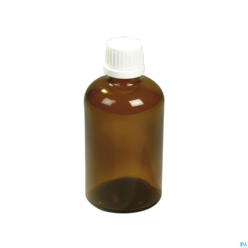 Flacon brun rond pp18 + caps    30ml 30 aca