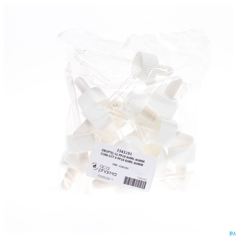 Compte-gouttes rond brub comp 76mm    60ml 20 aca