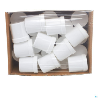 Pot pommade+couv.blanc complet  100/125    25 aca