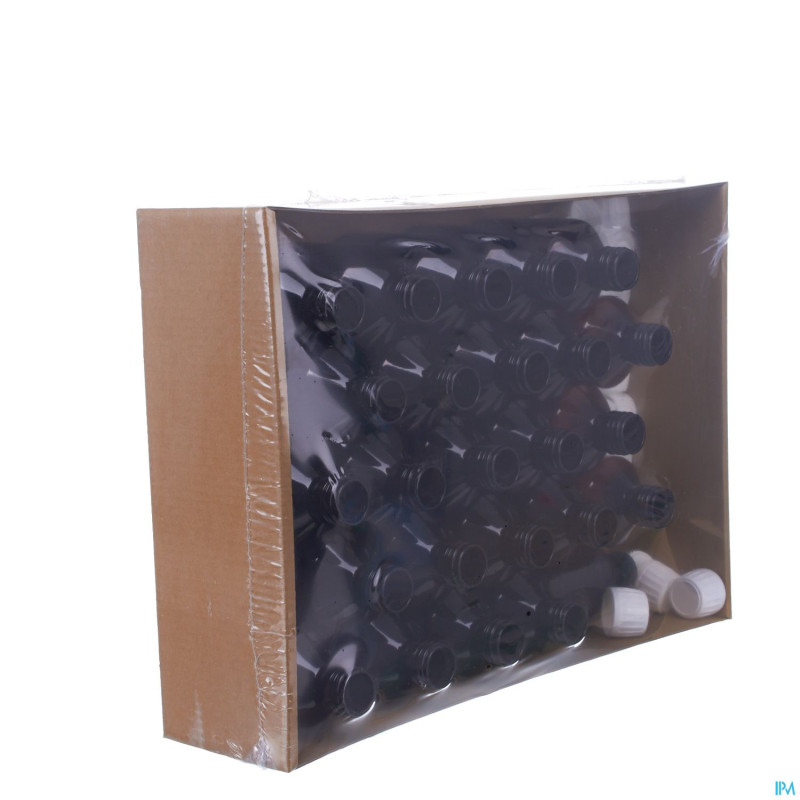 Flacon pet brun + caps inviol.    200ml 25 aca