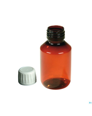 Flacon pet brun + caps inviol.    500ml 20 aca