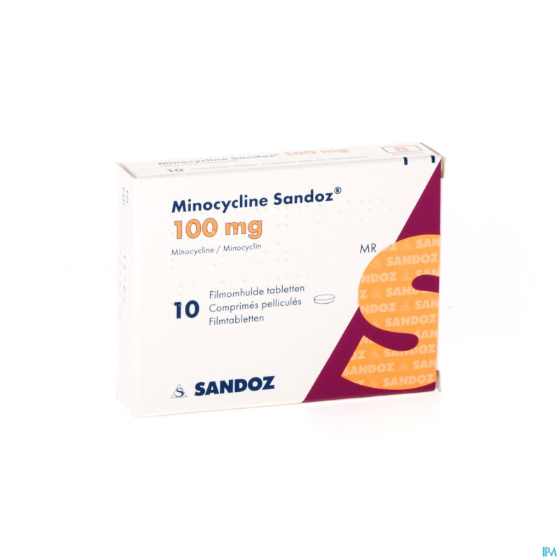 Minocycline sandoz 100 mg comp pell 10 x 100 mg