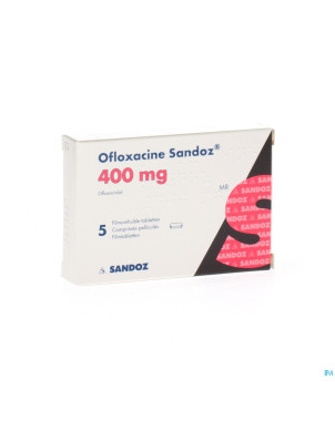 Ofloxacine sandoz tabl  5 x 400 mg