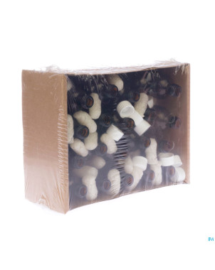 Flacon brun rond +caps    50ml 20 aca