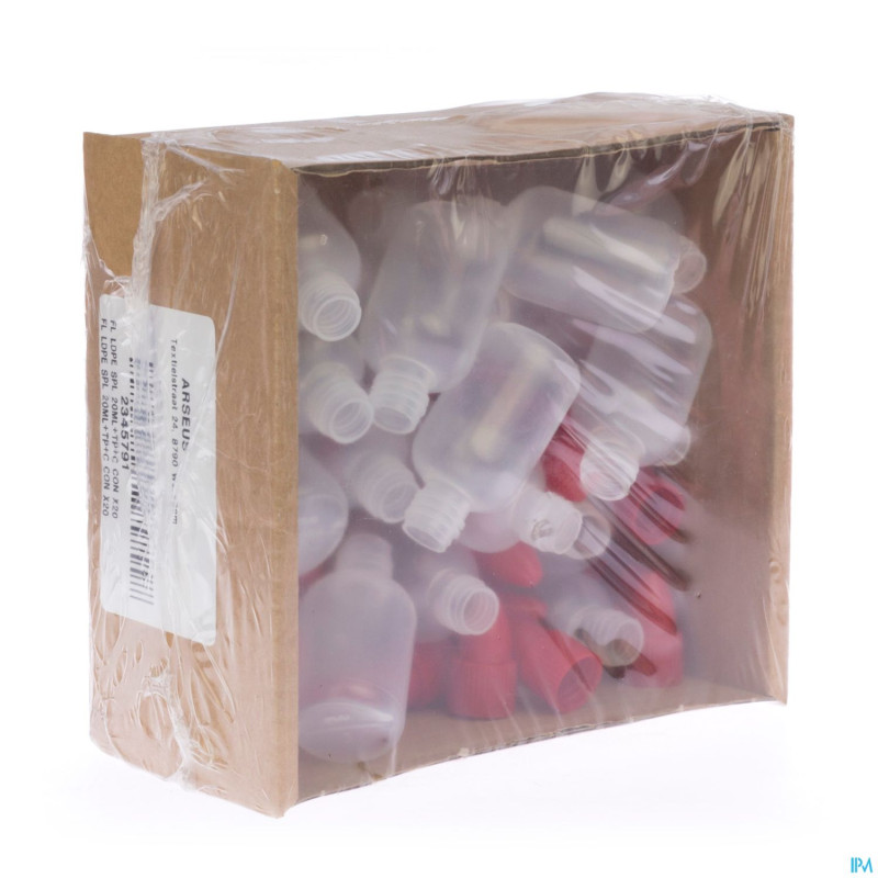 Flacon ldpe souple + tp    20ml 20 fag