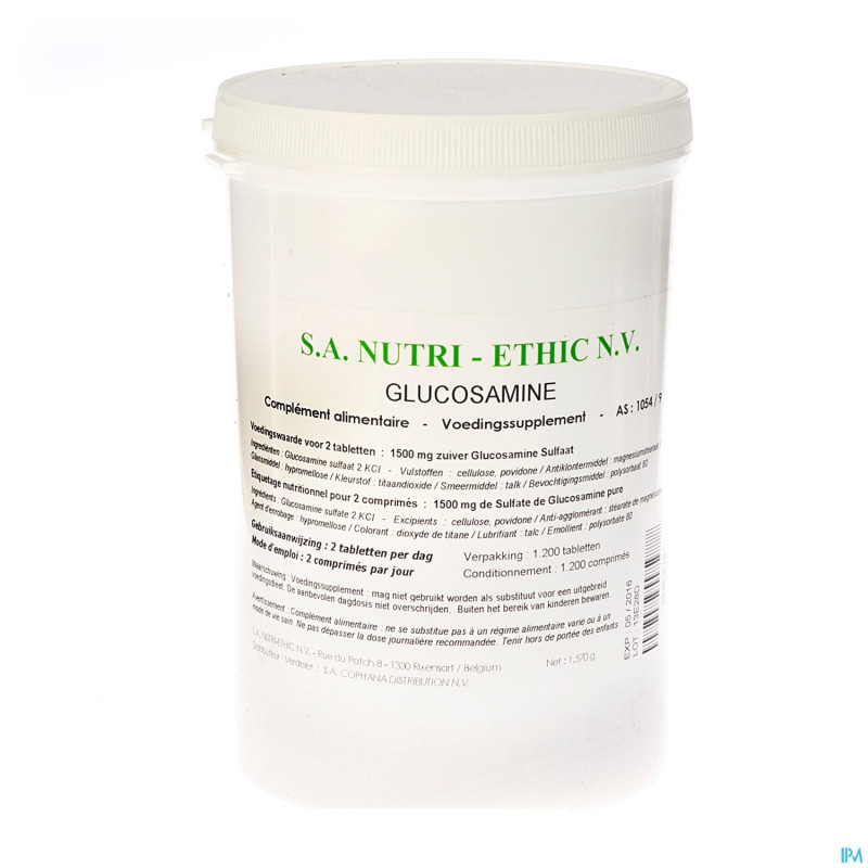 Glucosamine 750mg nutri-ethic vrac comp 1200