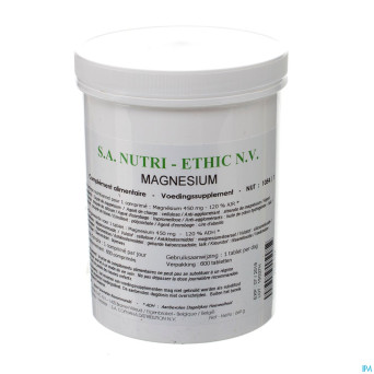 Magnesium 450mg nutri-ethic   vrac comp  600