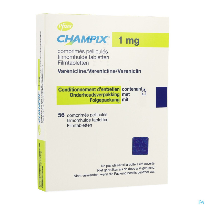 Champix comp blister 56 x 1 mg aclar/pvc/alu