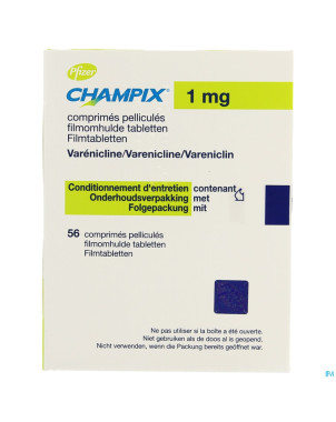Champix comp blister 56 x 1 mg aclar/pvc/alu
