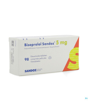 Bisoprolol sandoz  5mg tabl 98 x  5 mg