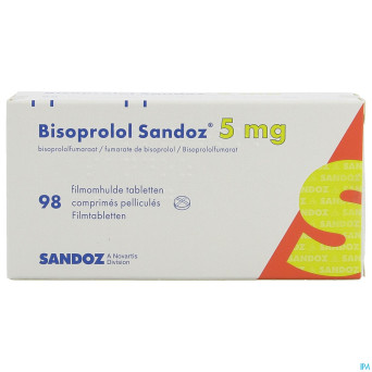Bisoprolol sandoz  5mg tabl 98 x  5 mg