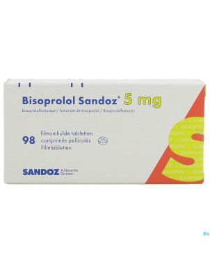 Bisoprolol sandoz  5mg tabl 98 x  5 mg