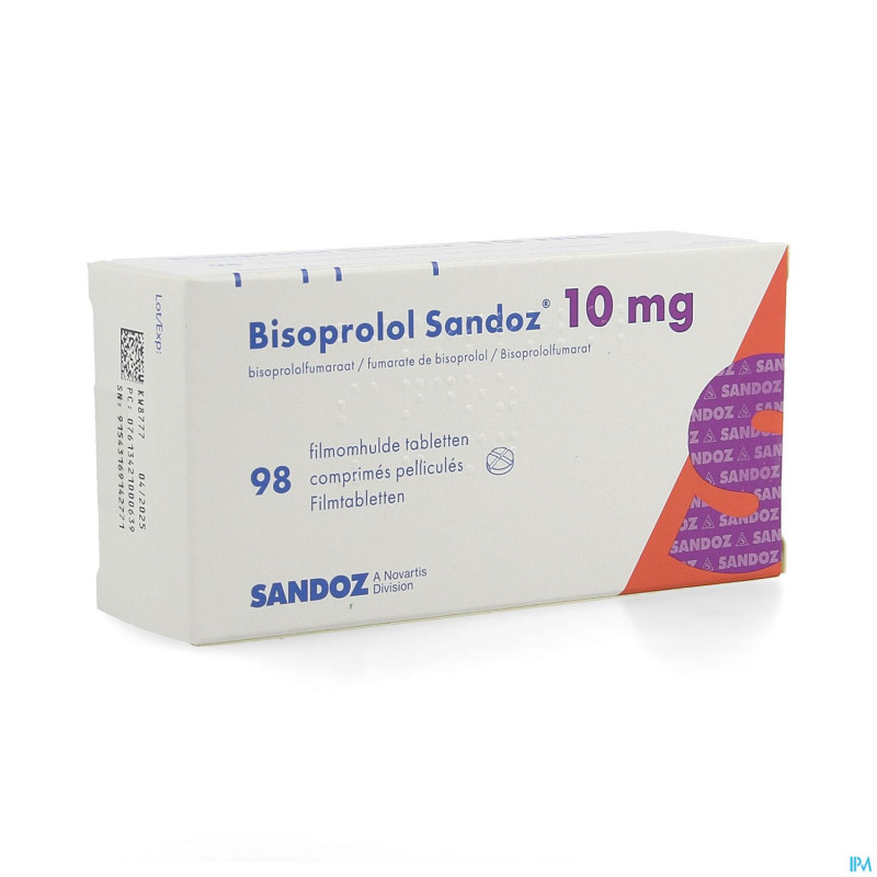 Bisoprolol sandoz 10mg tabl 98 x 10 mg