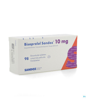 Bisoprolol sandoz 10mg tabl 98 x 10 mg