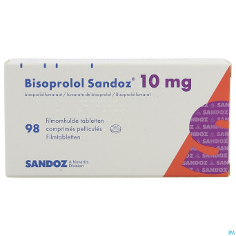 Bisoprolol sandoz 10mg tabl 98 x 10 mg