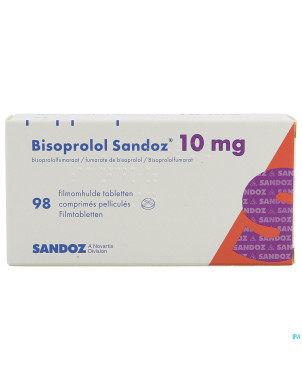 Bisoprolol sandoz 10mg tabl 98 x 10 mg