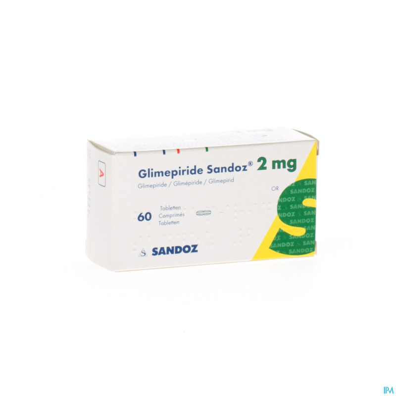 Glimepiride sandoz 2 mg tabl  60 x 2 mg