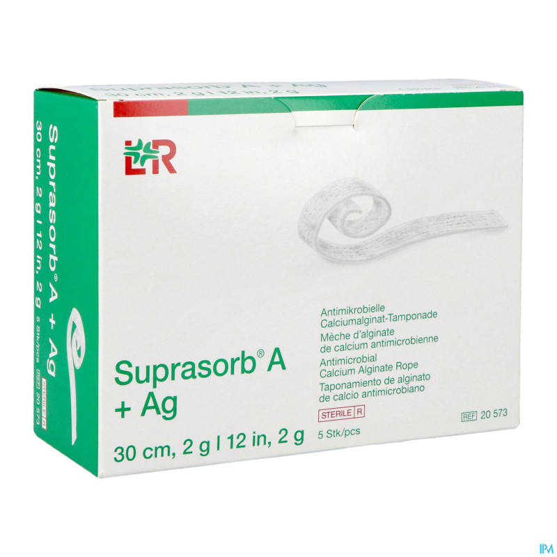 Suprasorb a+ag meche alg. calc.30cm 5 20573 149268