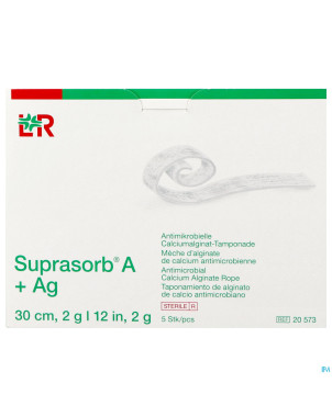 Suprasorb a+ag meche alg. calc.30cm 5 20573 149268