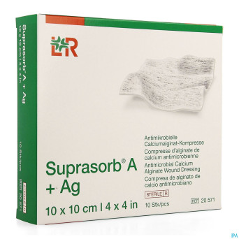Suprasorb a+ag cp alg. calc10x10cm 10 20571 149266