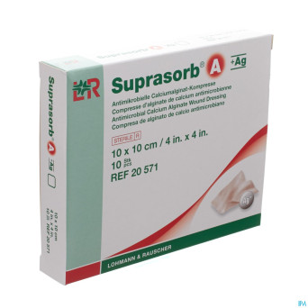 Suprasorb a+ag cp alg. calc10x10cm 10 20571 149266