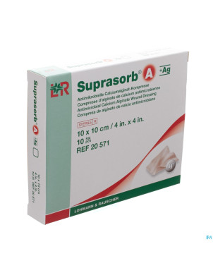 Suprasorb a+ag cp alg. calc10x10cm 10 20571 149266