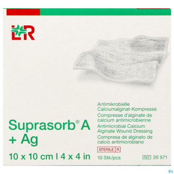 Suprasorb a+ag cp alg. calc10x10cm 10 20571 149266