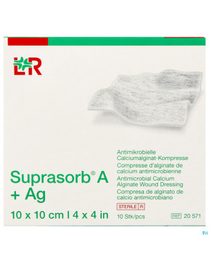 Suprasorb a+ag cp alg. calc10x10cm 10 20571 149266