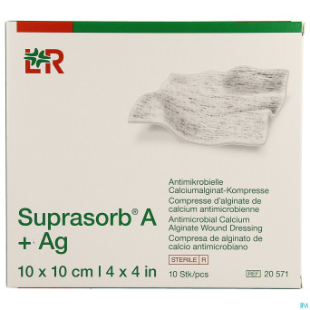 Suprasorb a+ag cp alg. calc10x10cm 10 20571 149266