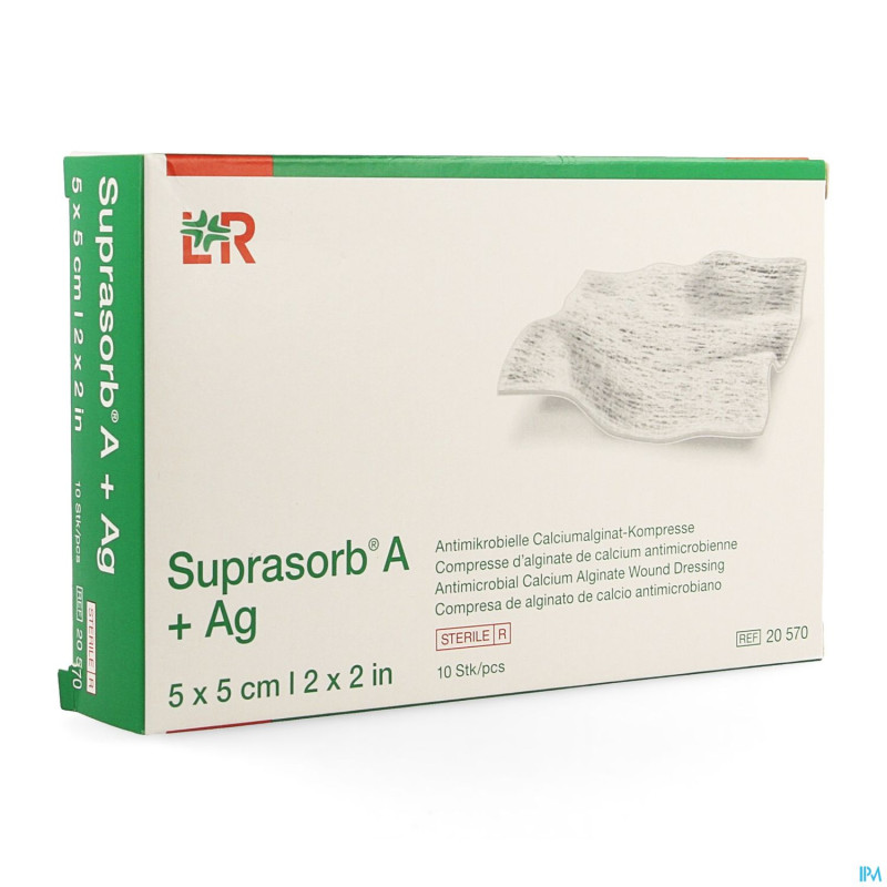 Suprasorb a+ag cp alg. calc 5x 5cm 10 20570 149265