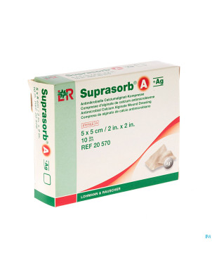 Suprasorb a+ag cp alg. calc 5x 5cm 10 20570 149265