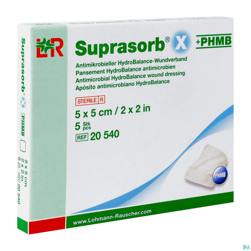 Suprasorb x cp phmb ster    5x 5cm  5 20540