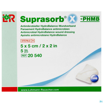 Suprasorb x cp phmb ster    5x 5cm  5 20540