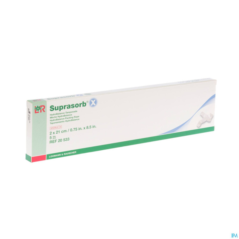 Suprasorb x meche cellulose ster  21x 2cm  5 20533