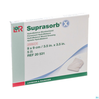 Suprasorb x pans cellulose    9x 9cm  5 20531
