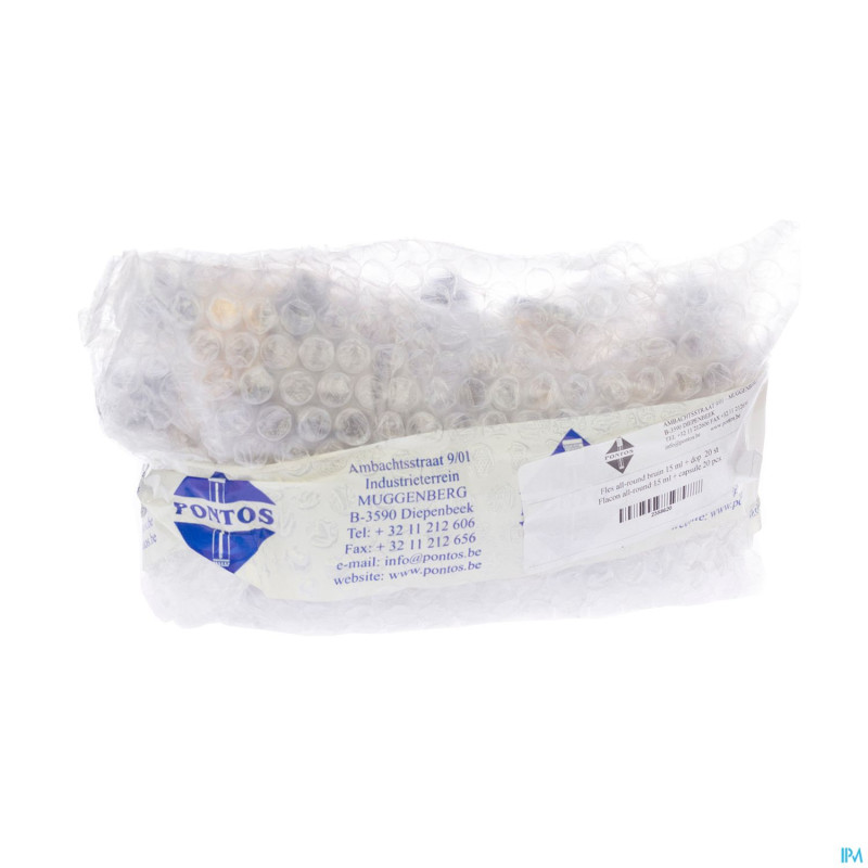 Flacon all-round brun+caps    15ml 20 pontos