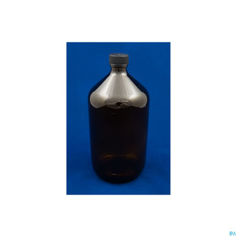 Flacon brun rond + caps    1l 12 pontos