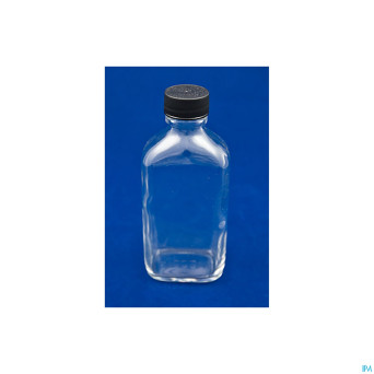 Flacon blanc plat + caps    200ml 25 pontos