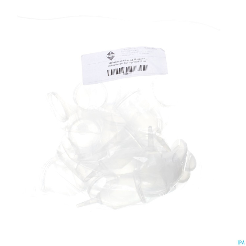 Methadone unit dos cup    30ml 25 pontos