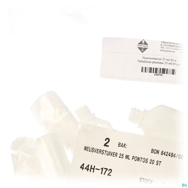 Nebuliseur plastique    25ml 20 pontos