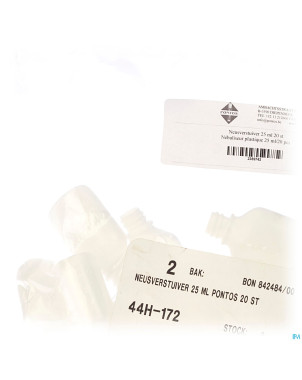 Nebuliseur plastique    25ml 20 pontos