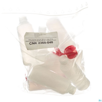 Flacon plast hd-pet +caps    250ml 10 pontos