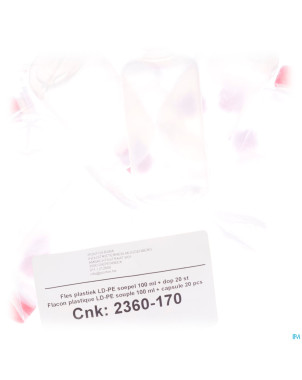 Flacon plast ld-pet +caps    100ml 20 pontos